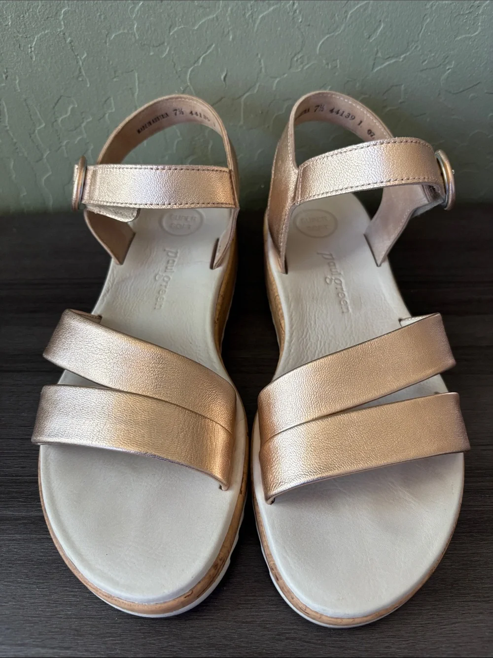 Paul Green Teegan Rosato Nappa Metallic Sandal Size 10 (UK 7.5)